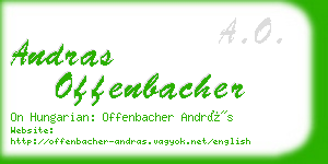 andras offenbacher business card